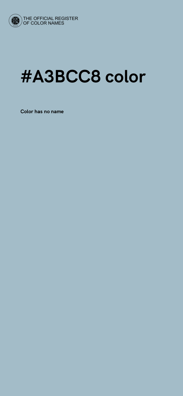 #A3BCC8 color image