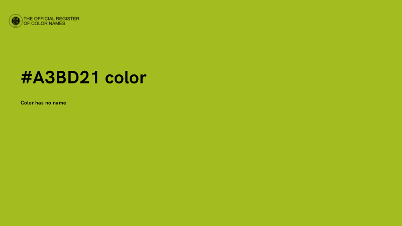 #A3BD21 color image