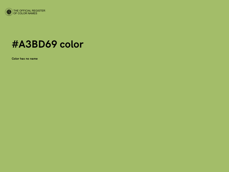 #A3BD69 color image