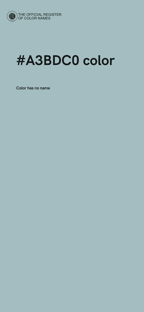 #A3BDC0 color image