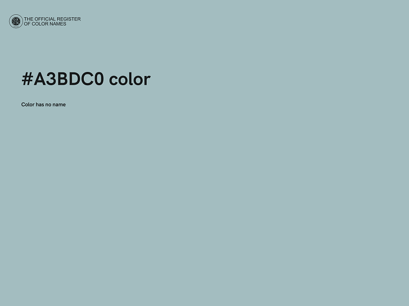 #A3BDC0 color image