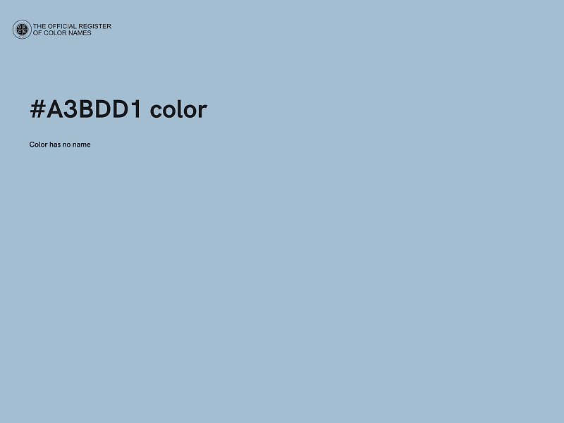 #A3BDD1 color image