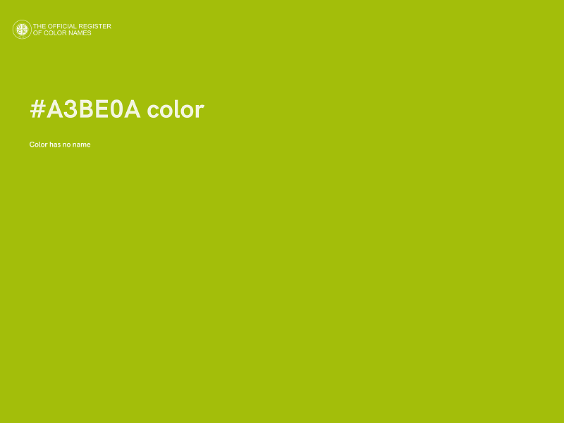 #A3BE0A color image