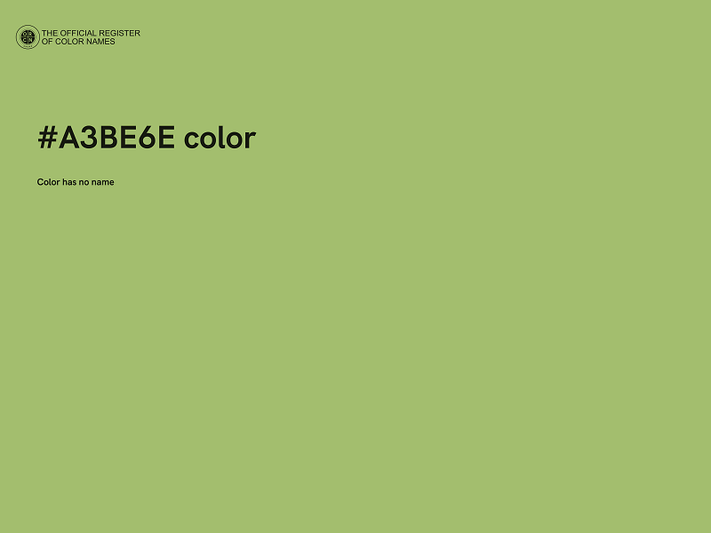 #A3BE6E color image