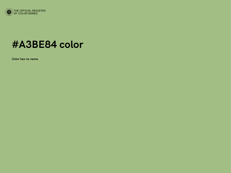 #A3BE84 color image