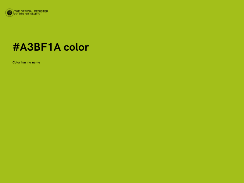 #A3BF1A color image