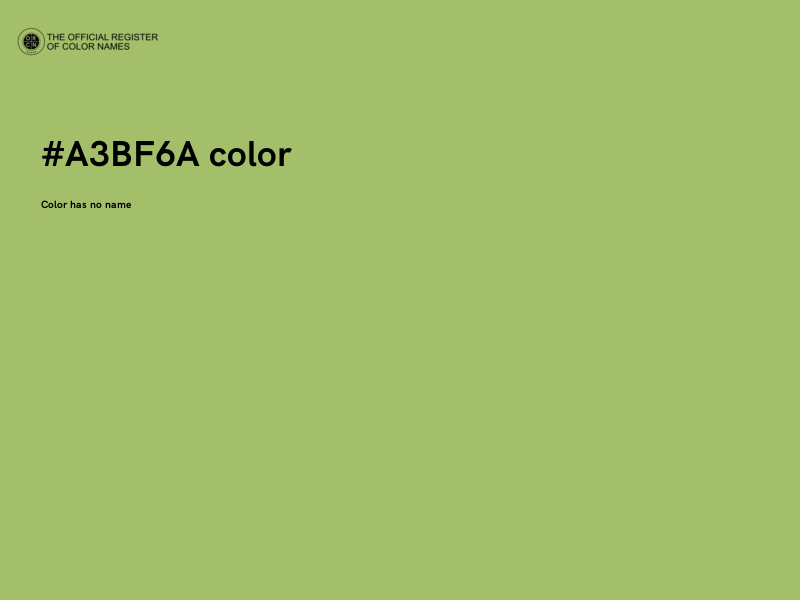 #A3BF6A color image