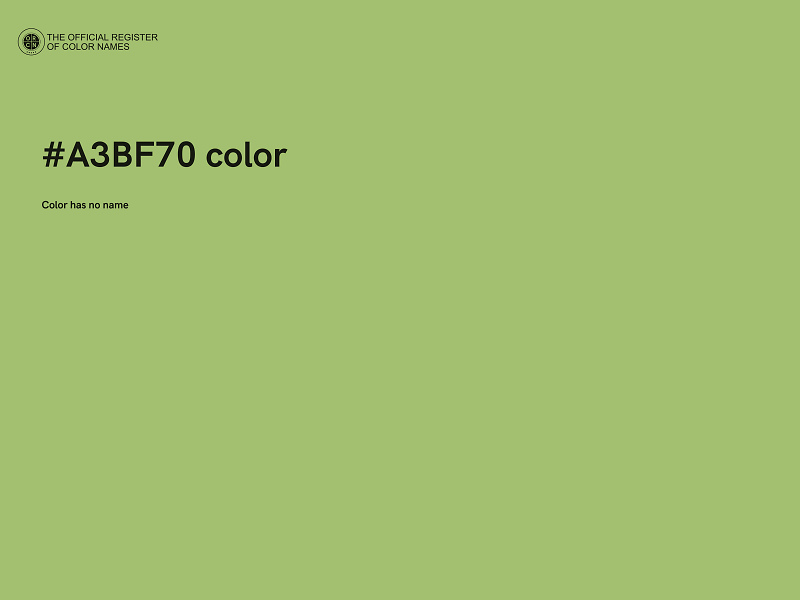 #A3BF70 color image