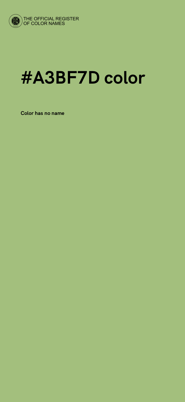 #A3BF7D color image