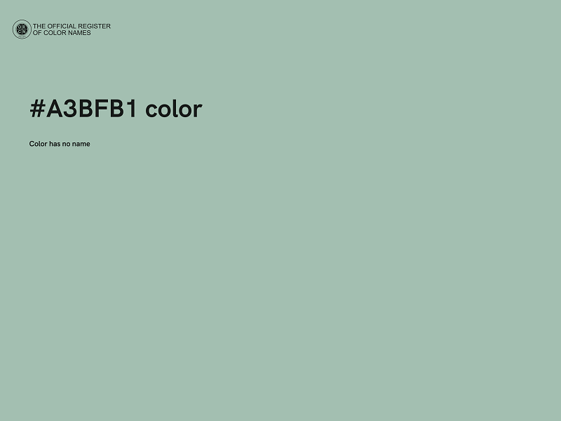 #A3BFB1 color image