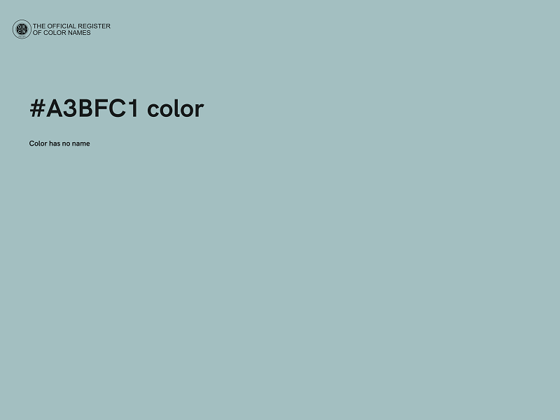 #A3BFC1 color image