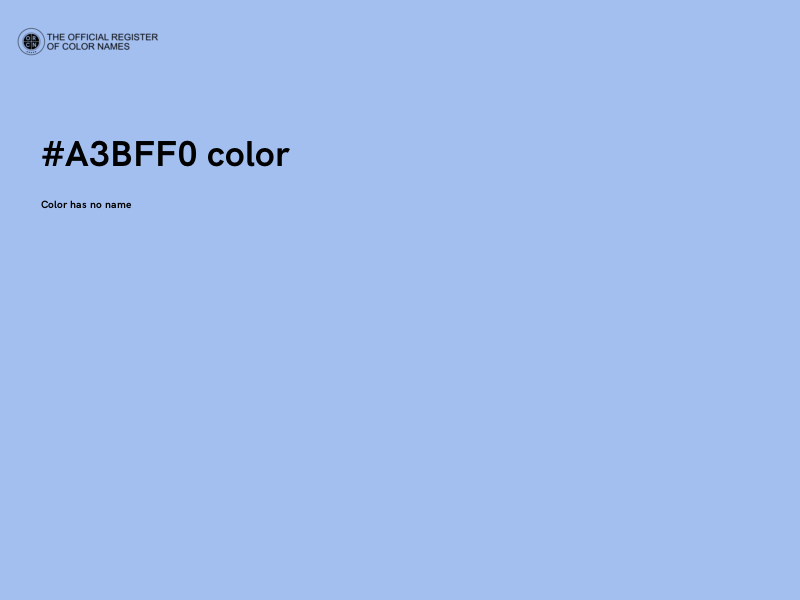 #A3BFF0 color image