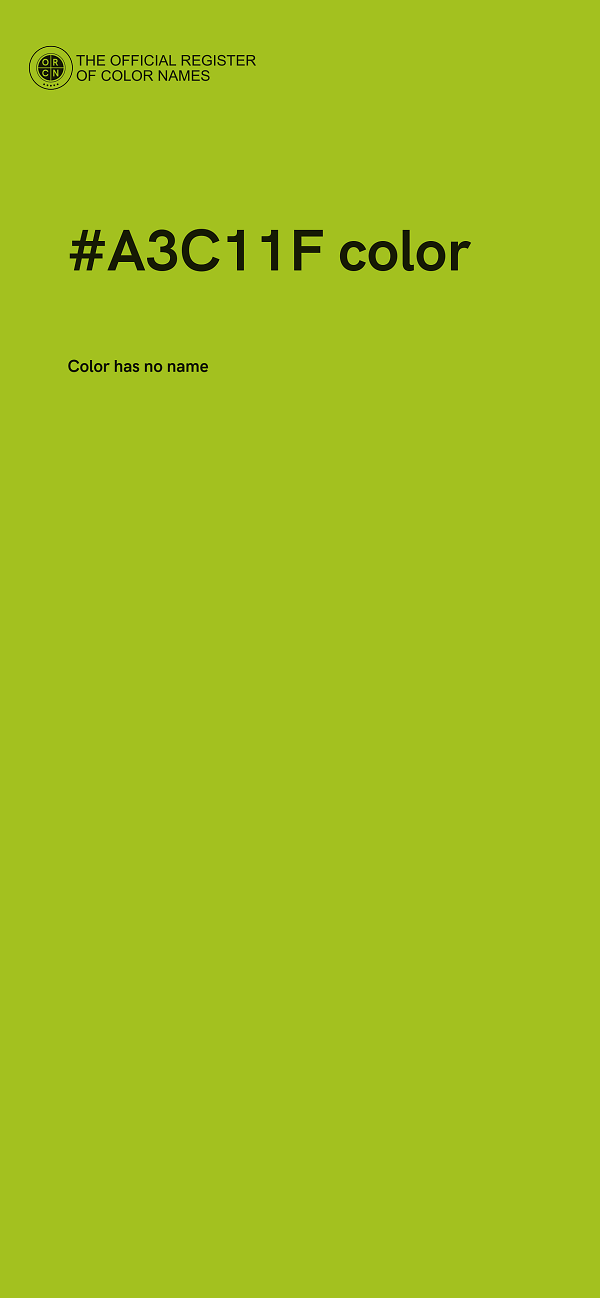 #A3C11F color image
