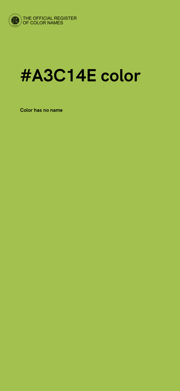 #A3C14E color image