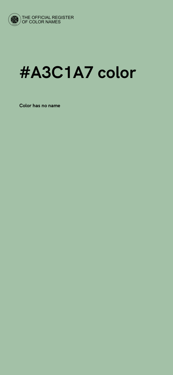 #A3C1A7 color image