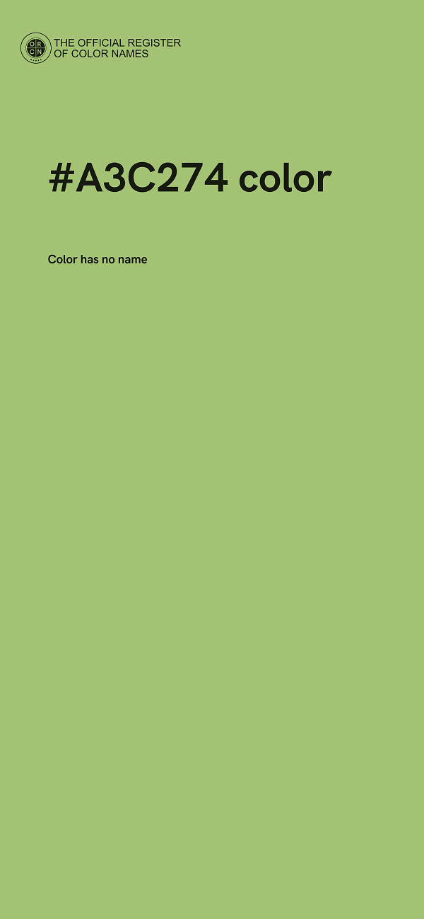 #A3C274 color image
