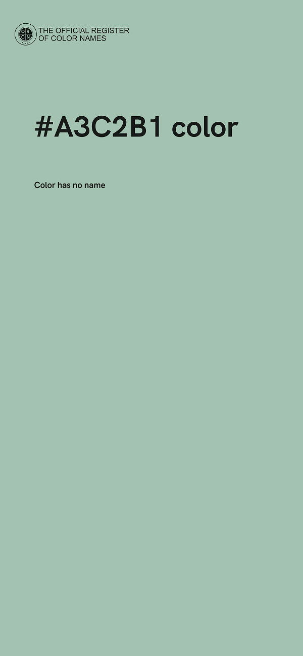 #A3C2B1 color image