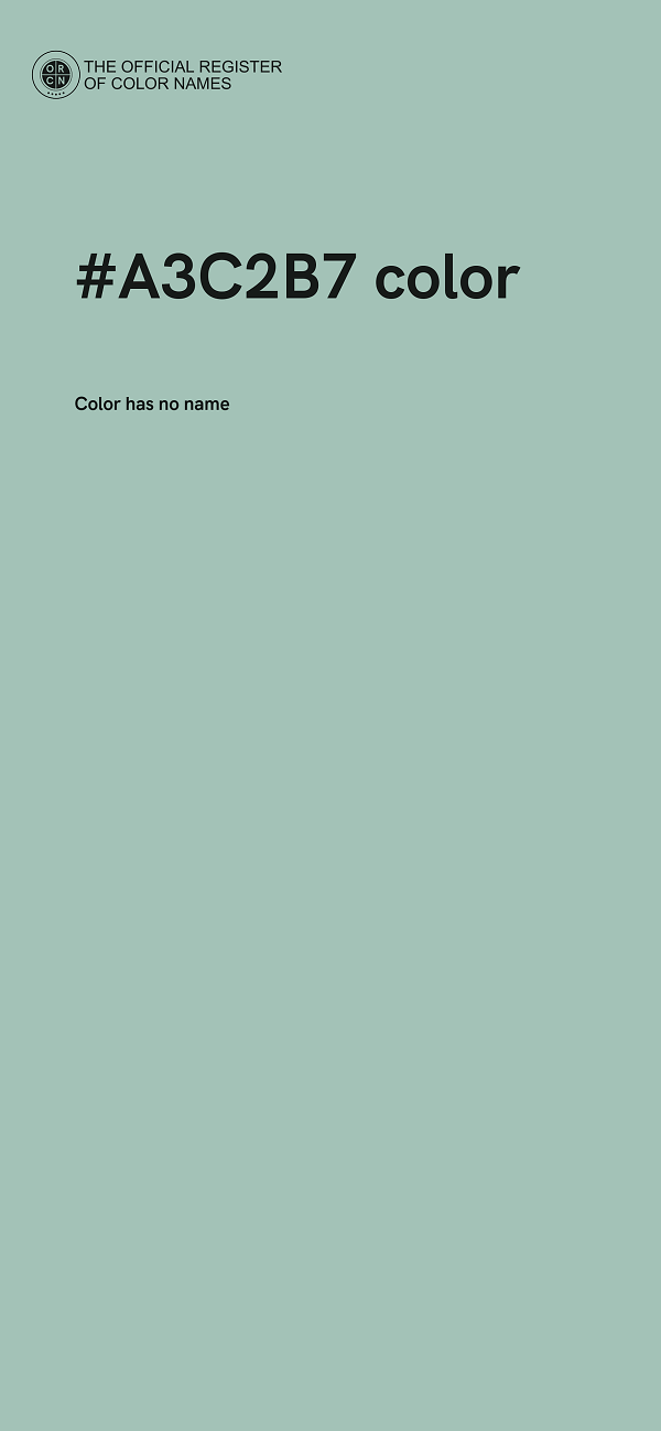 #A3C2B7 color image