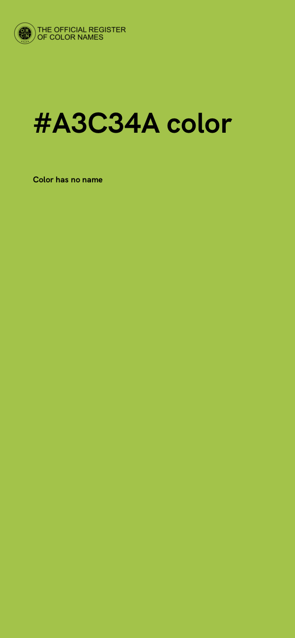 #A3C34A color image