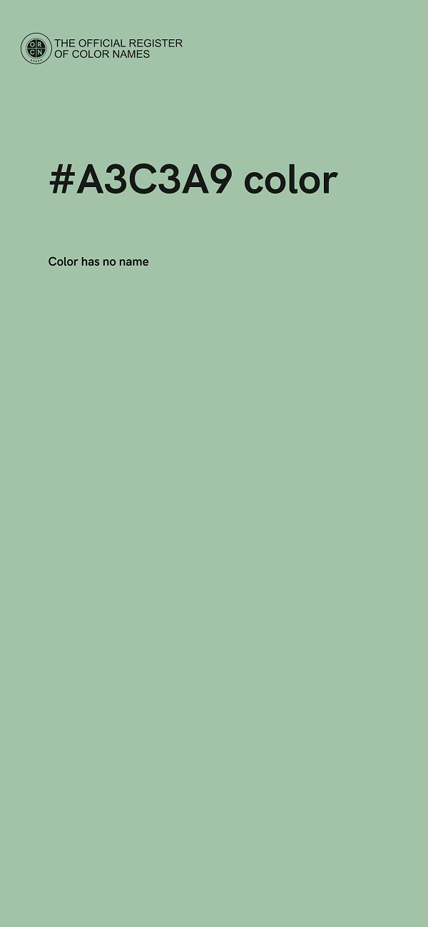 #A3C3A9 color image
