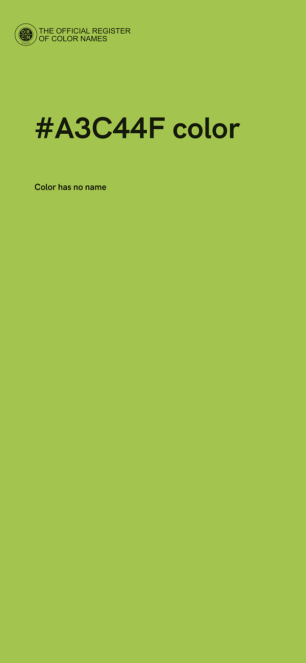#A3C44F color image