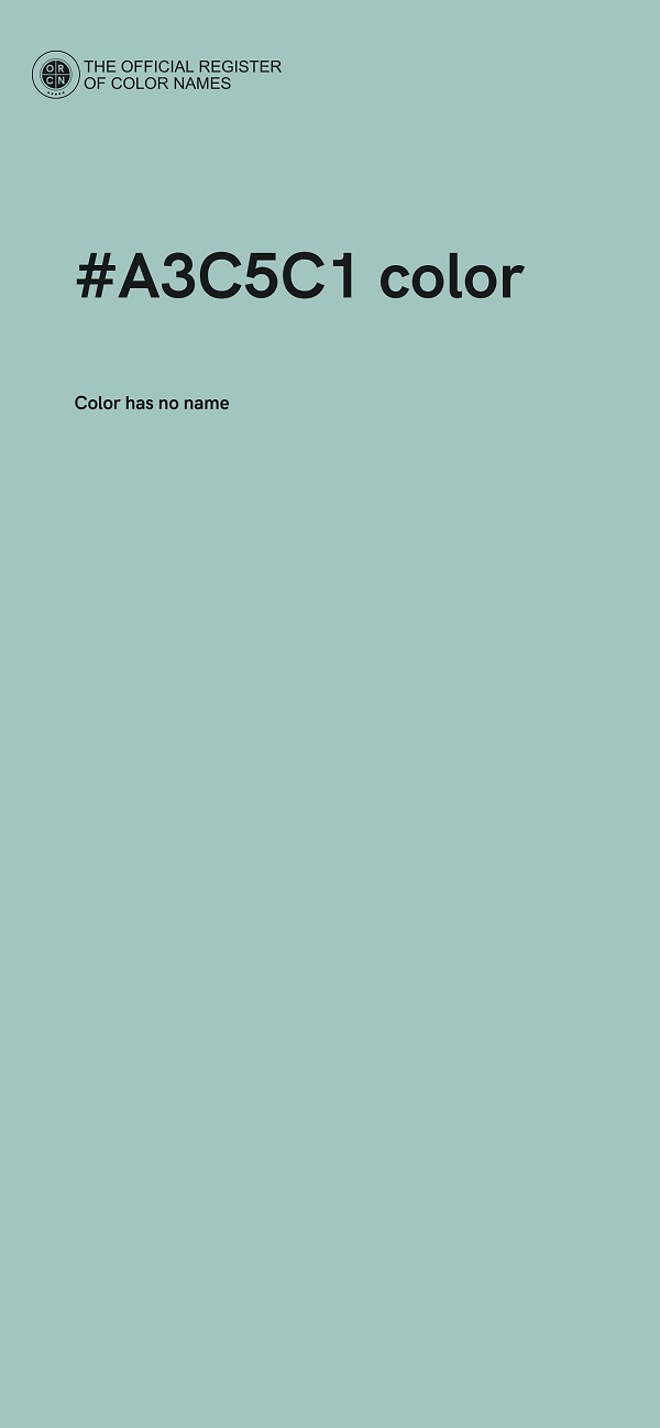 #A3C5C1 color image