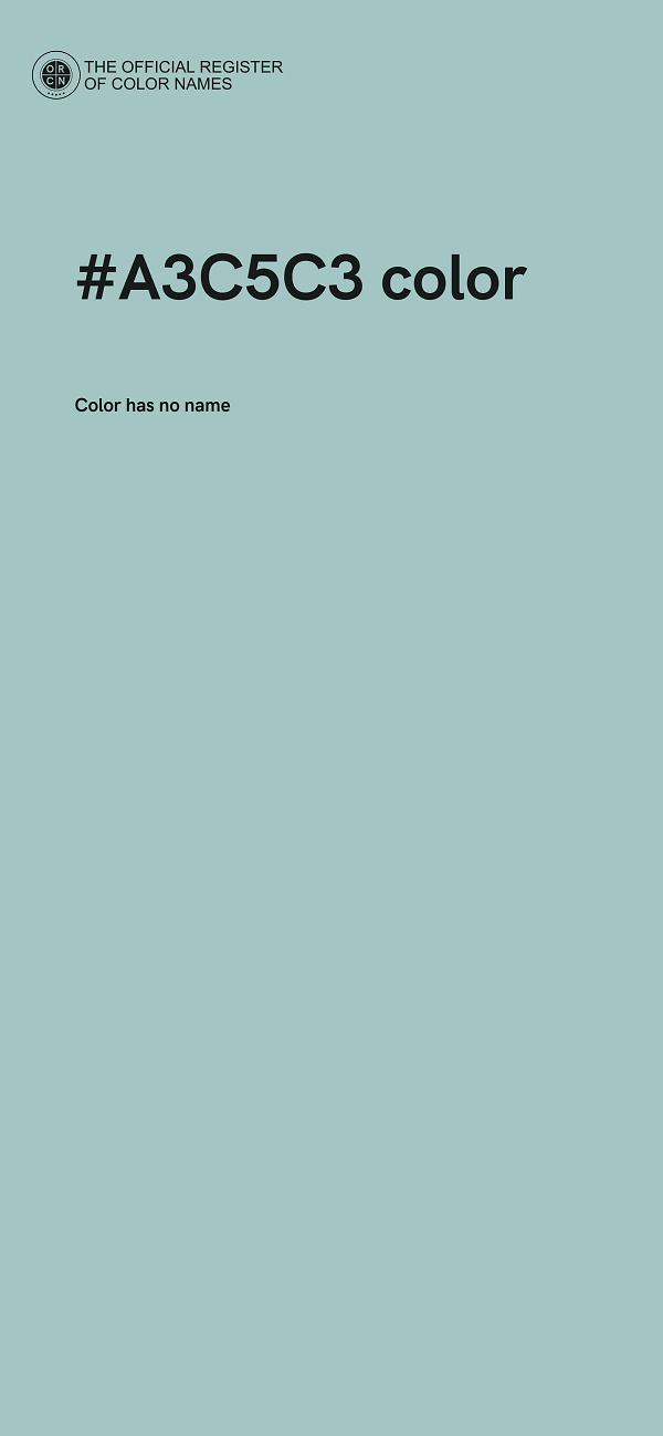 #A3C5C3 color image