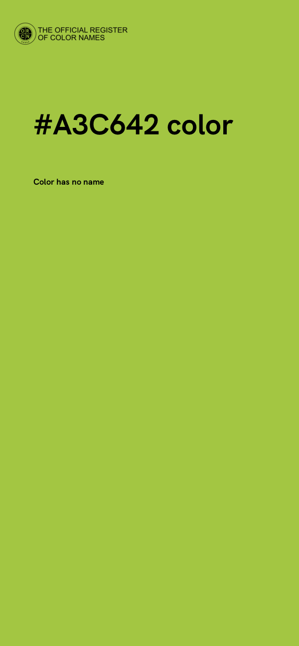 #A3C642 color image