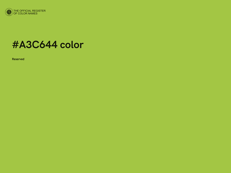 #A3C644 color image