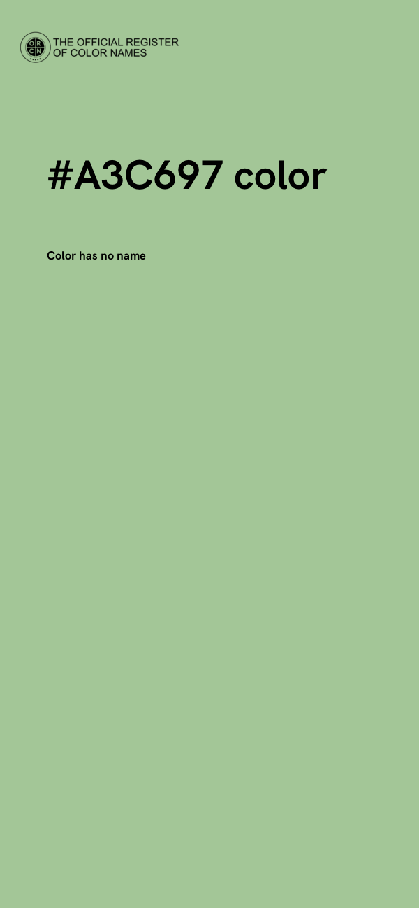 #A3C697 color image