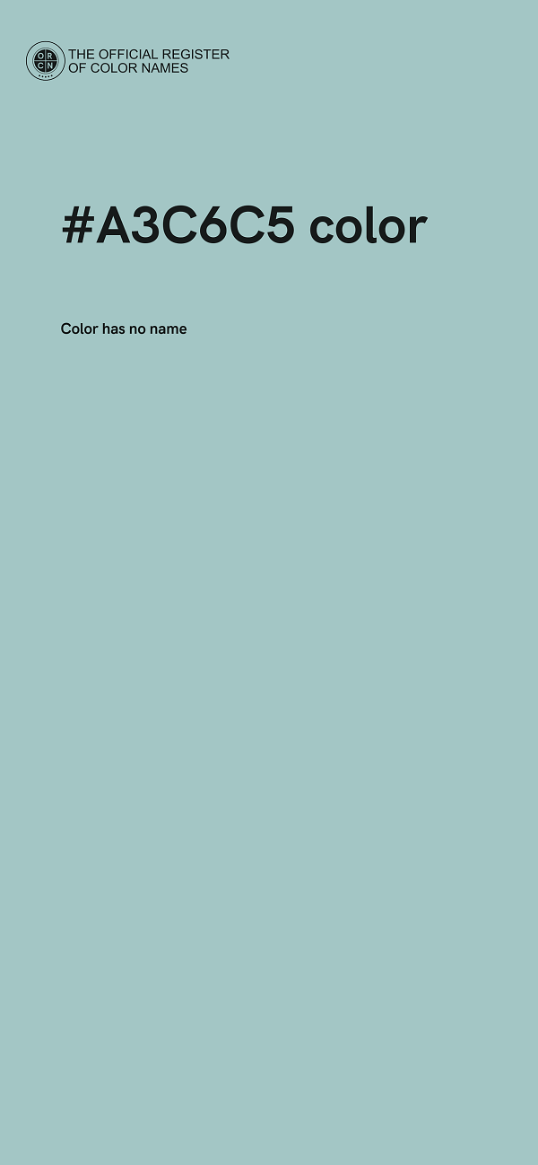 #A3C6C5 color image