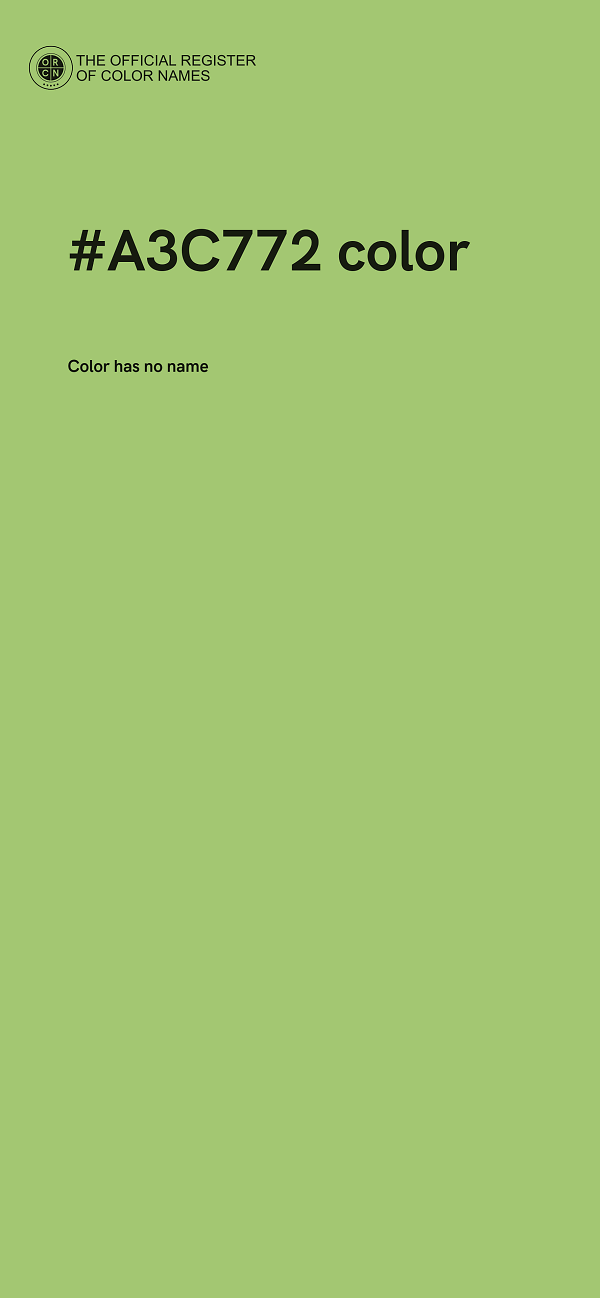 #A3C772 color image