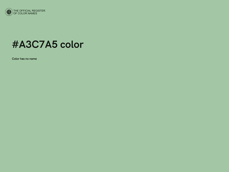 #A3C7A5 color image