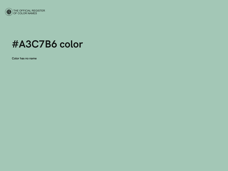 #A3C7B6 color image