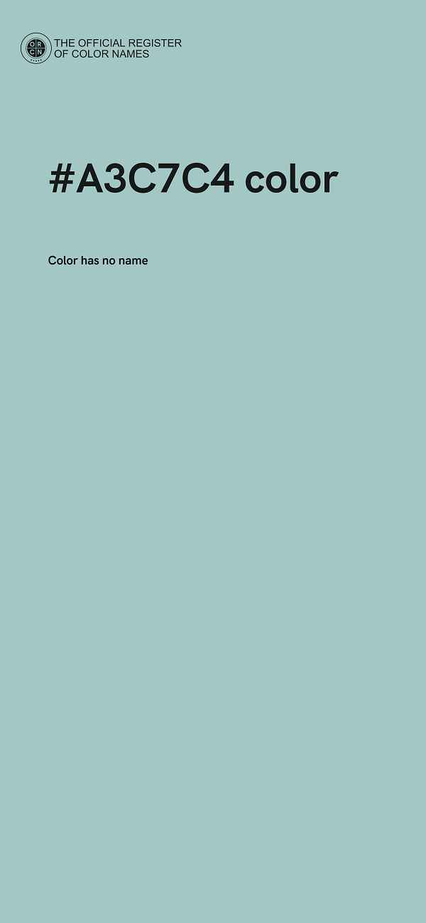 #A3C7C4 color image