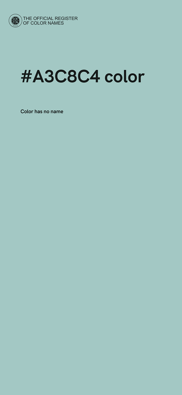 #A3C8C4 color image
