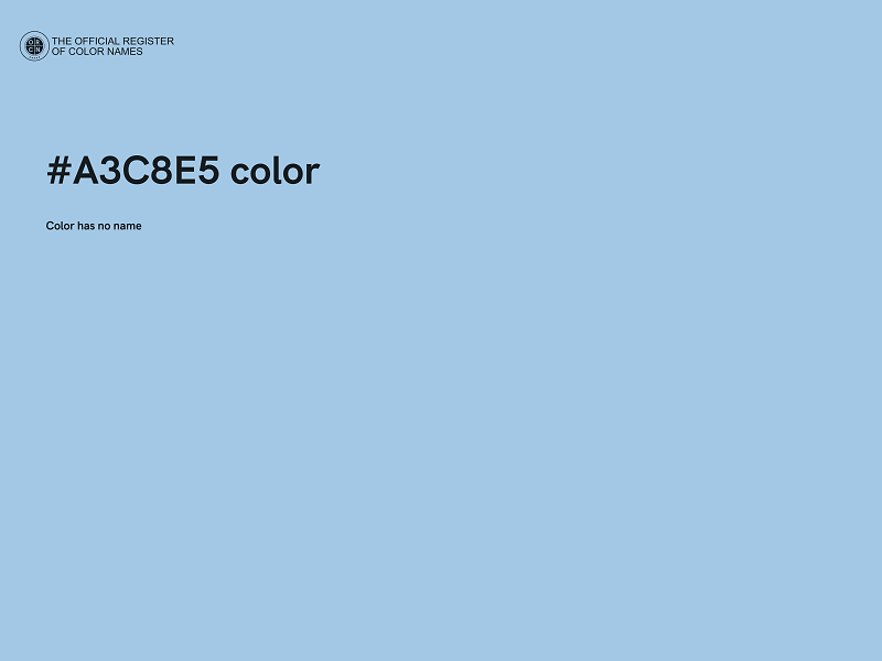 #A3C8E5 color image