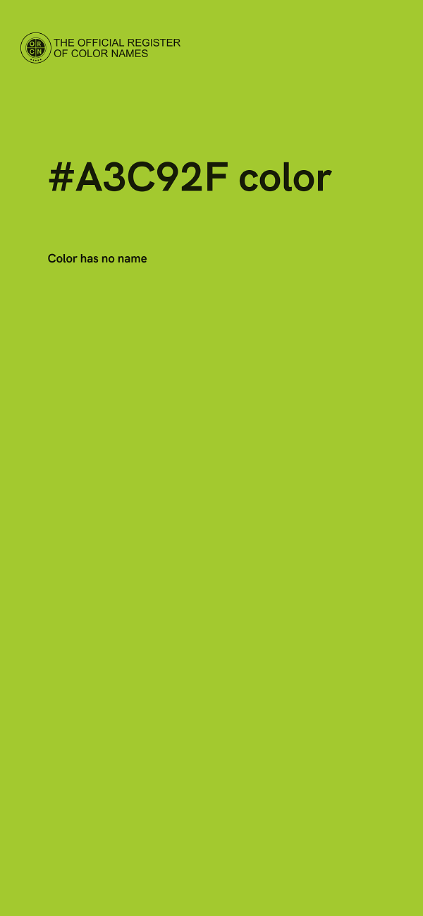 #A3C92F color image