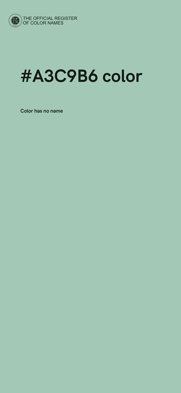 #A3C9B6 color image