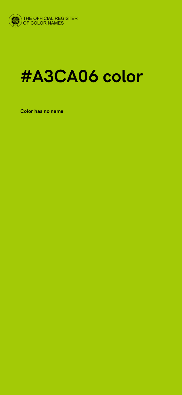 #A3CA06 color image