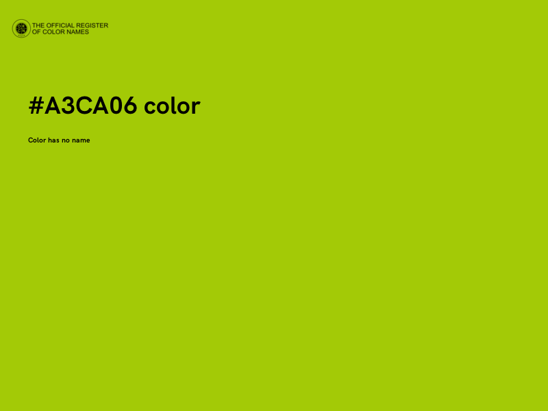#A3CA06 color image