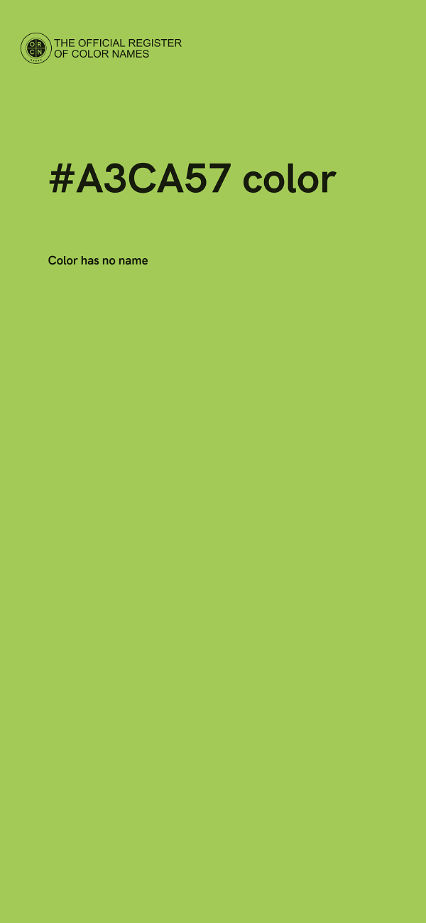 #A3CA57 color image