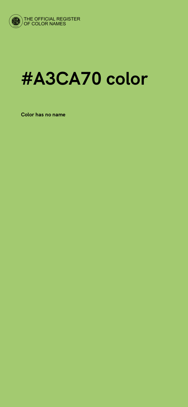 #A3CA70 color image