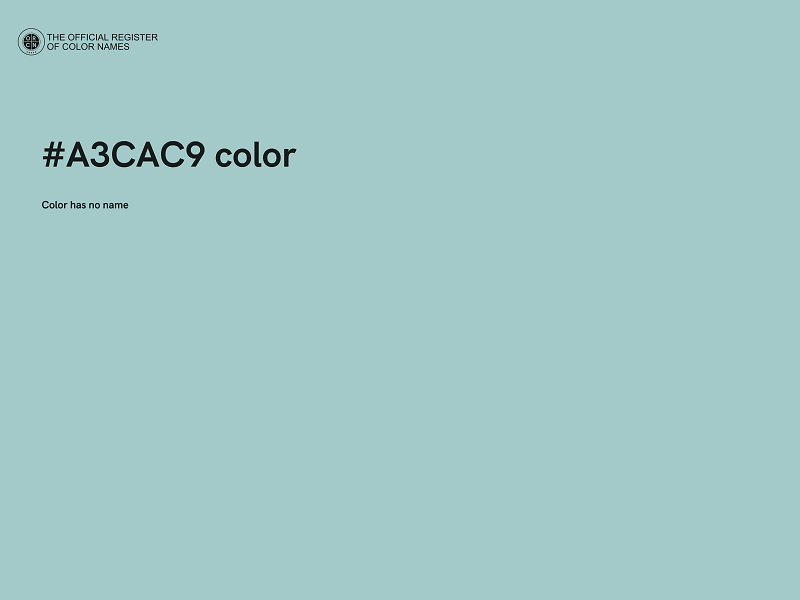 #A3CAC9 color image