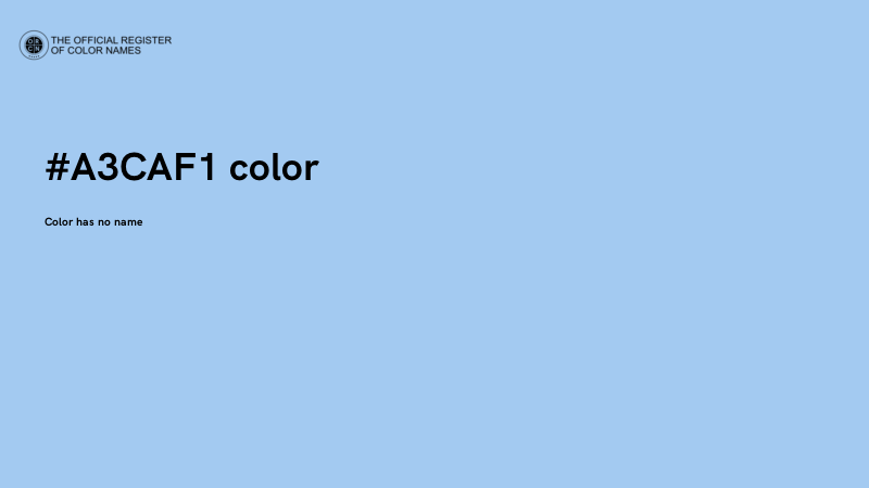 #A3CAF1 color image