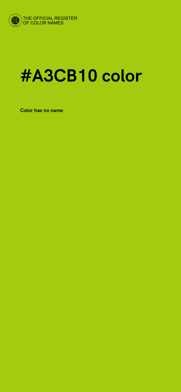 #A3CB10 color image