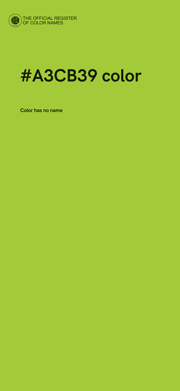 #A3CB39 color image