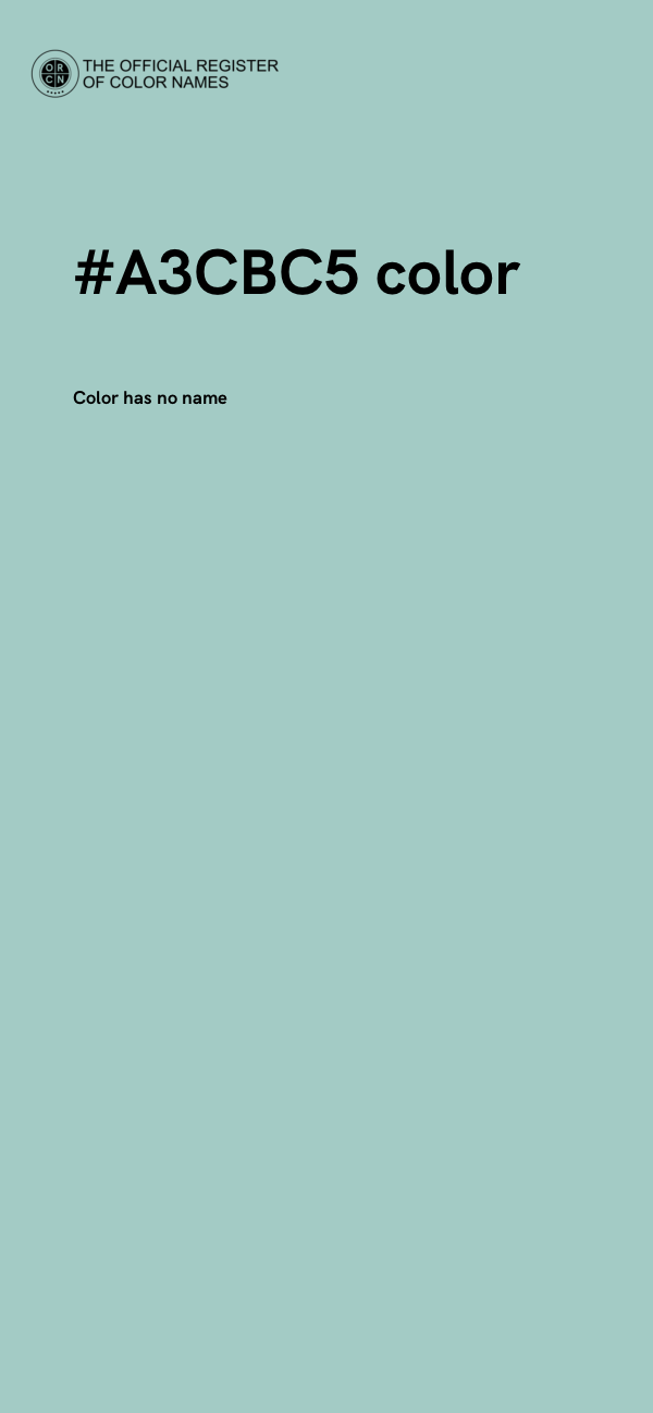 #A3CBC5 color image