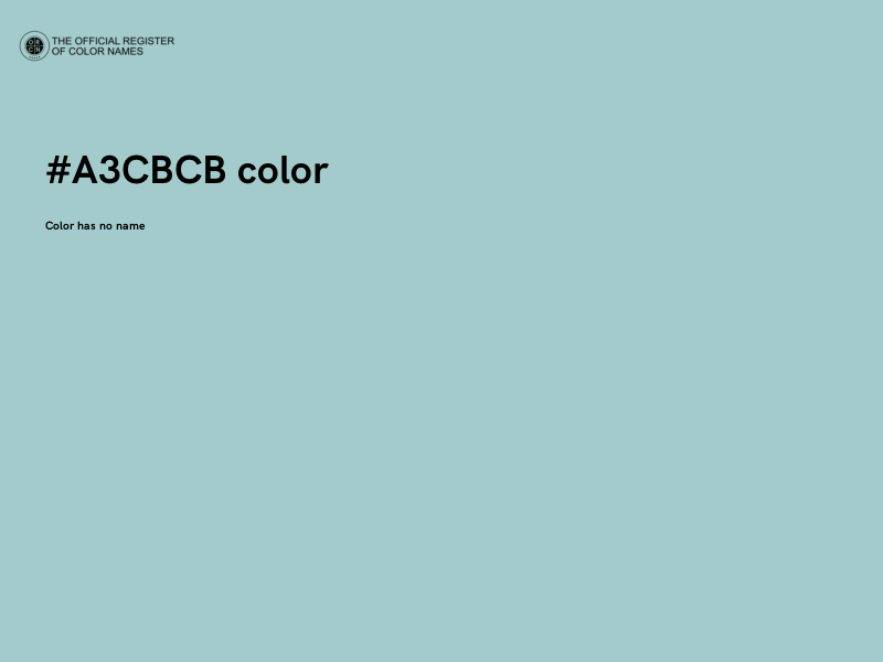 #A3CBCB color image