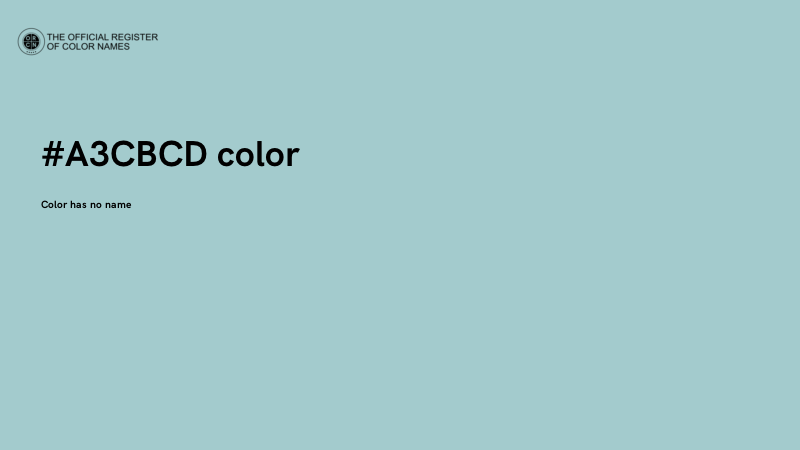 #A3CBCD color image